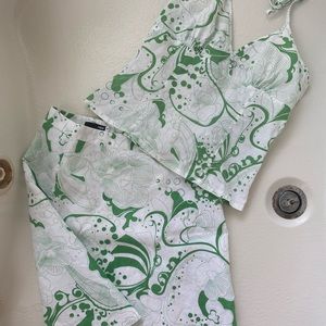 H & M Linen Top/ Skirt Set